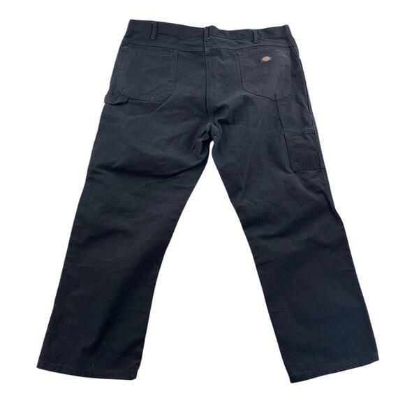 Dickies Mens Work Pants Size 42x32 Straight Leg Relaxed Black Classic Workwear - Picture 2 of 11